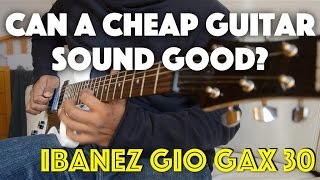 Video thumbnail for Can a cheap guitar sound good? - Ibanez GAX30 by Wagner Noise