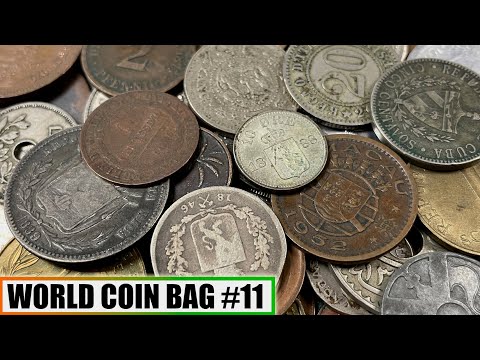 RARE & COLLECTIBLE 1800s SILVER + COPPER: Old Coins Found In World Coin Bag Search - Bag #11