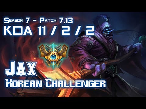 JAX KOREAN CHALENGER vs RUMBLE Top - Patch 7.13 KR Ranked
