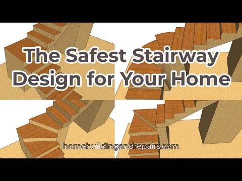 Stairway Design Tips - Landings vs. Winders vs. Curved Section for a 90-Degree Turn
