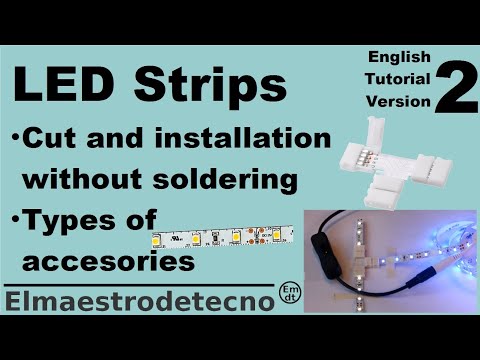 LED Strip connectors: how to cut and join with accesories to avoid soldering. #2