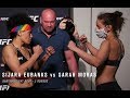 Sijara Eubanks Vs Sarah Moras Weigh In Face Off UFC Fight Night Smith Vs Teixeira R WMMA