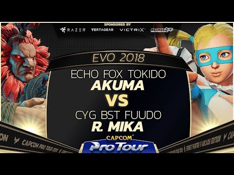 Echo Fox Tokido (Akuma) vs CYG BST Fuudo (R. Mika) - EVO 2018 - Losers Final - SFV - CPT 2018