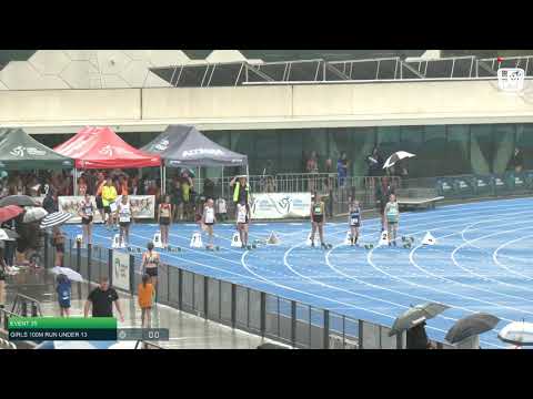 Girls Under 13 100m H2 - 2020 State Combined Events Championships // LAVicTV