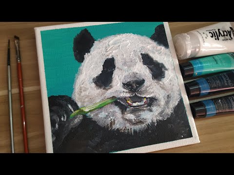 Acrylic painting / A panda /Easy painting Tutorial # 101