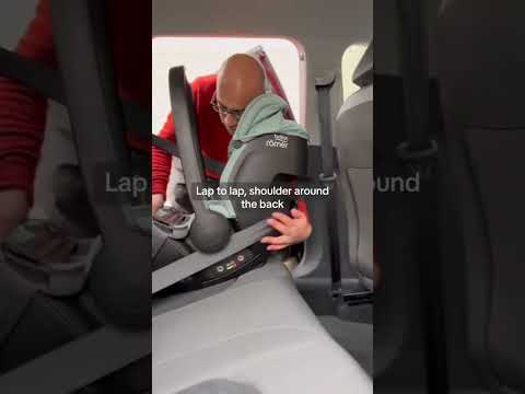 How to fit a car seat with seatbelt #baby #carseatsafety #carseat