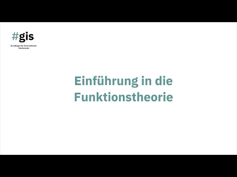 #gis – Einführung in die Funktionstheorie