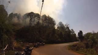 preview picture of video 'Forest fire in Dalat, Vietnam; slash & burn agriculture'