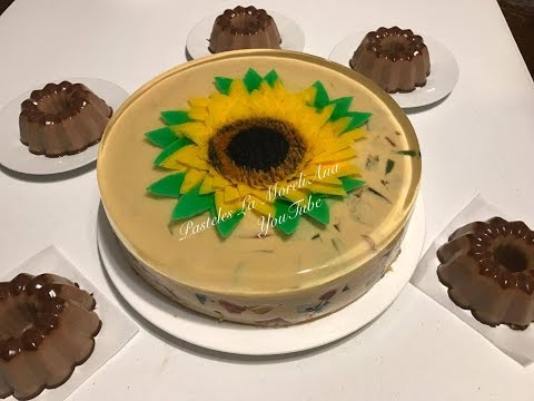 Gelatina de Girasol 🌻 combinada de cajeta 3D Video