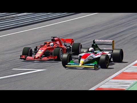 Ferrari F1 2018 vs Lotus F1 1993 - Red Bull Ring