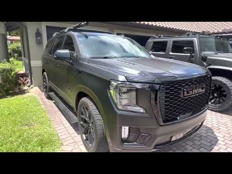 Blacked out Yukon Denali. Blacked out Hummer H2’s. ￼