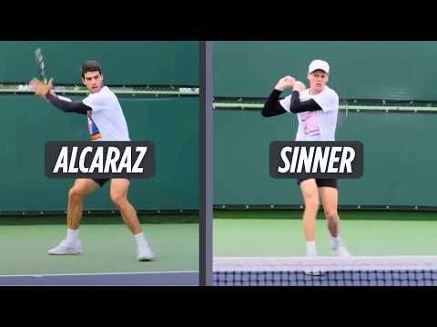 How the Pros Practice ● Alcaraz Sinner Djokovic Nadal Court Level Practice
