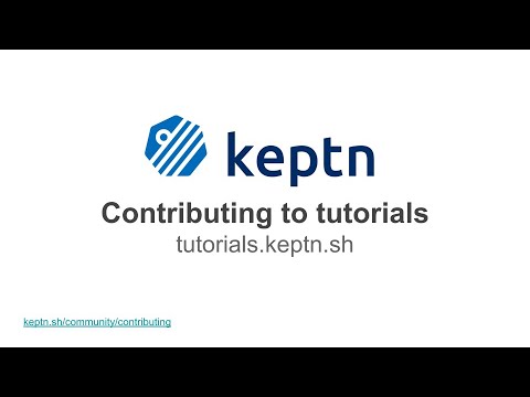 Contributing to Keptn Tutorials