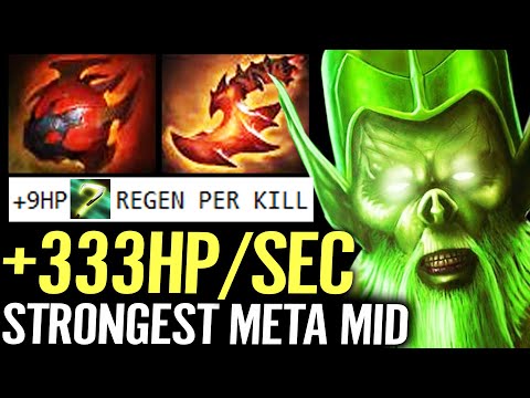 🔥 333+ HP/SEC Regen NECROPHOS Strongest MID META — MAX Stack Reaper + Heart WTF Dota 2 Pro
