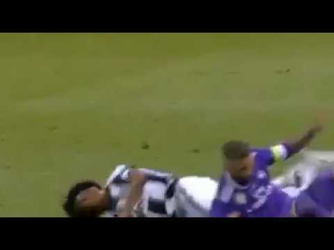 Cuadrado given red card after Ramos fakes ▶ REAL MADRID VS JUVENTUS 4-1 UEFA CL FINALS 2017