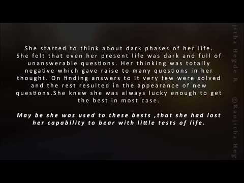 Ranjitha Hegde R Story - One Dark Night, One Source Of Light