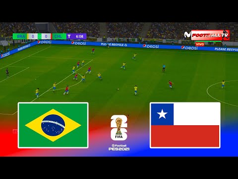 🔴BRAZIL vs CHILE - FIFA World Cup 2026 Qualifiers | Pes 21 Gameplay