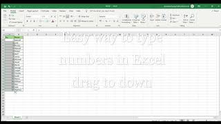 To add consecutive numbers in Excel