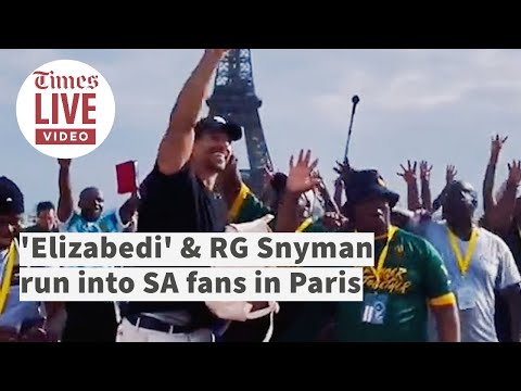 'Elizabedi' & RG Snyman randomly run into singing Springbok fans in Paris