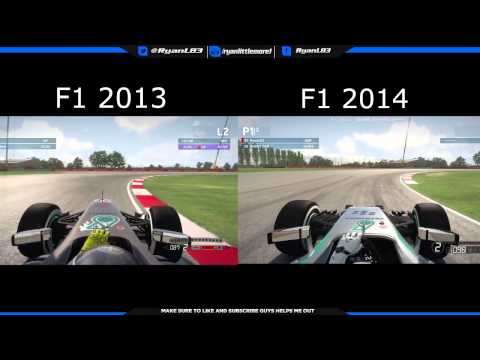 F1 2014 Vs F1 2013 Gameplay Comparison