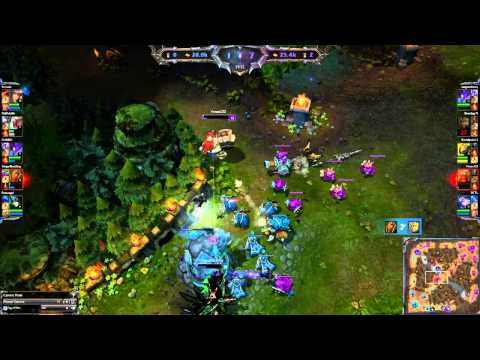 Swain double kill @ tower Vs Gragas & Jarvan IV