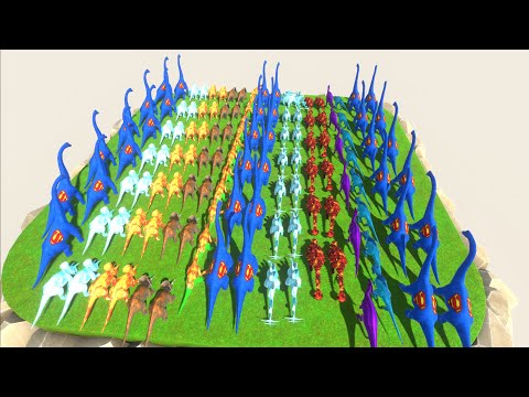 999 COLOR HERBIVORE DINOSAUR CHAMPIONSHIP RUN - Animal Revolt Battle Simulator ARBS