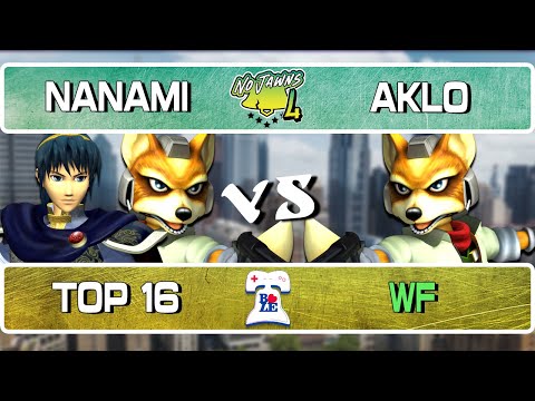 No Jawns 4: Nanami (Fox, Marth) Vs. Aklo (Fox) - Top 16 WF