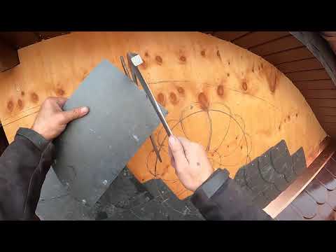 Schuppendeckung an Hechtgaube - Teil 3 - Schieferdecker Sachsen - Blume aus Schiefer decken