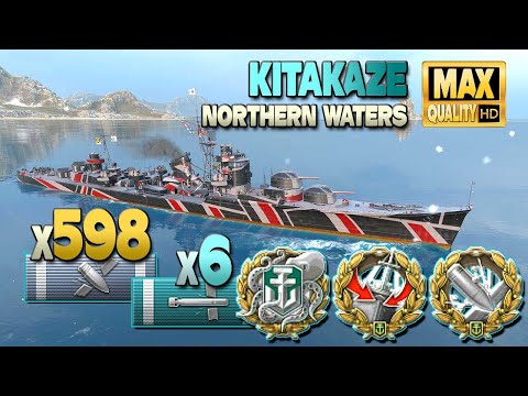 Destroyer Kitakaze: Kraken on map Northern Waters - World of Warships