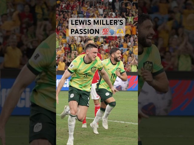 Lewis Miller’s energy unmatched 💚💛 #Socceroos
