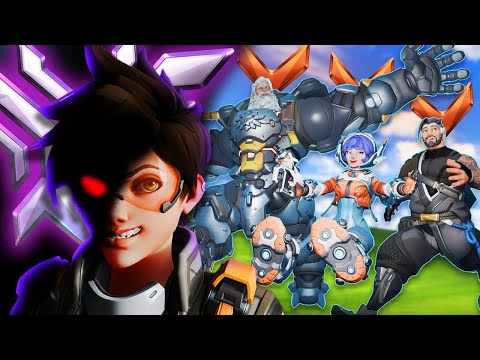 Champion Tracer vs 10 Bronze Players w/ Custom Buffs! ft. @PutterOW