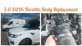 Range Rover Sport 3.0 Throttle Body Fitting Removal. P0234-77 Turbo Overboost Sticking Flap