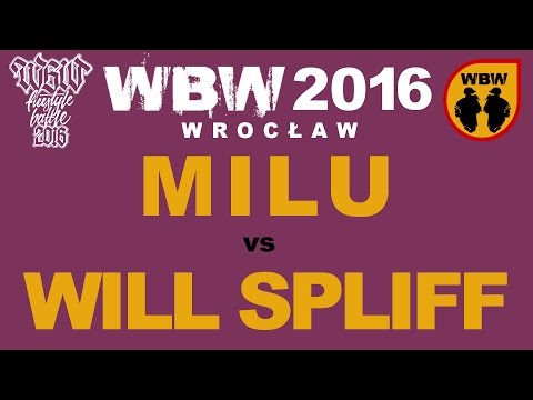 Milu 🆚 Will Spliff 🎤 WBW 2016 Wrocław (freestyle rap battle)