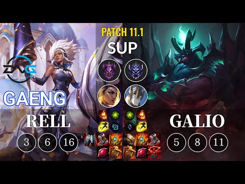 DFM Gaeng Rell vs Galio Sup - KR Patch 11.1