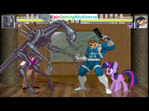 The Alien Queen And Toyman VS Nick Fury And Twilight Sparkle In A MUGEN Match / Battle / Fight