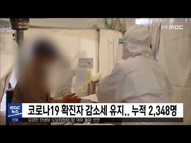 코로나19 확진자 감소세 유지 누적 2,348명