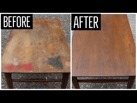 image-How do you refinish a table top without stripping it?