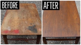 Mid Century End Table Restoration | Furniture Refinishing