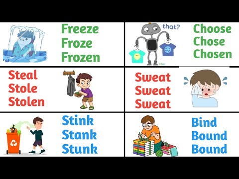 Irregular Verbs with V1, V2, V3 | List of 100 Irregular Verbs | Verb Forms V1 V2 V3