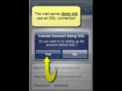Email setup on the iphone