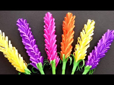 How to make Beautiful lavender paper flowers | Very Easy DIY Crafts Video