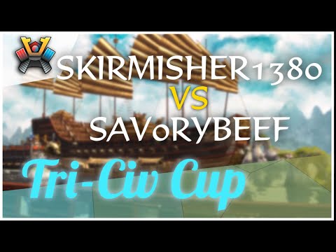 [AoE3] skirmisher1380 vs Sav0ryBeef — Round of 64 — Tri Civ Cup // ESOC Grand Tour S2