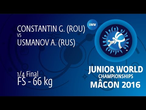 1/4 FS - 66 kg: A. USMANOV (RUS) df. G. CONSTANTIN (ROU) by TF, 13-2