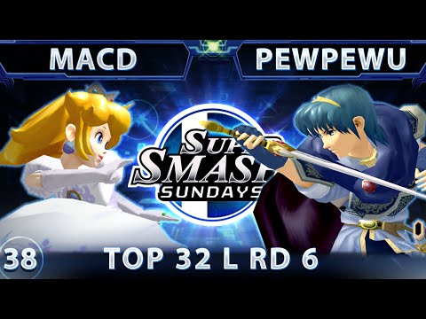 SSS 38 - SPY MacD (Peach) Vs. CLG PewPewU (Marth) SSBM Top 32 Losers Round 6 - Smash Melee