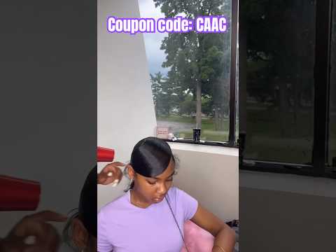 Swoop Bang Ponytail Sleeked🤩Low Curly Ponytail Extend...