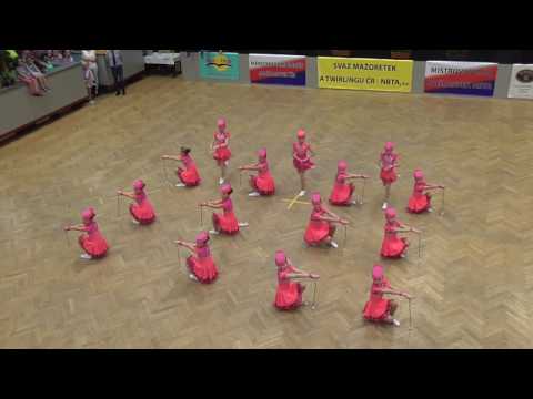 Pražské mažoretky, TJ Sokol Vysočany ktg. Děti mladší, pódiová formace - Mistr oblasti 2017 1.místo