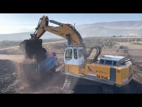 Liebherr 974 Excavator Loading Trucks With Coal - Sotiriadis/Labrianidis Mining