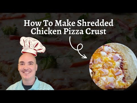 How To Make Shredded Chicken Pizza Crust   Low Carb Canned  Chicken Pizza Crust Keto Recipe