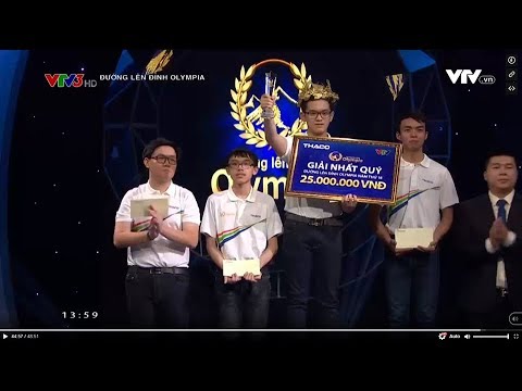 Cuộc thi QUÝ 3 NGHẸT THỞ của đường lên đỉnh OLYMPIA 27/05/2018 full