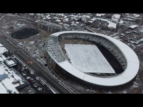Imagini din 2026 cu noul stadion din România! Lucrările au avansat într-un ritm